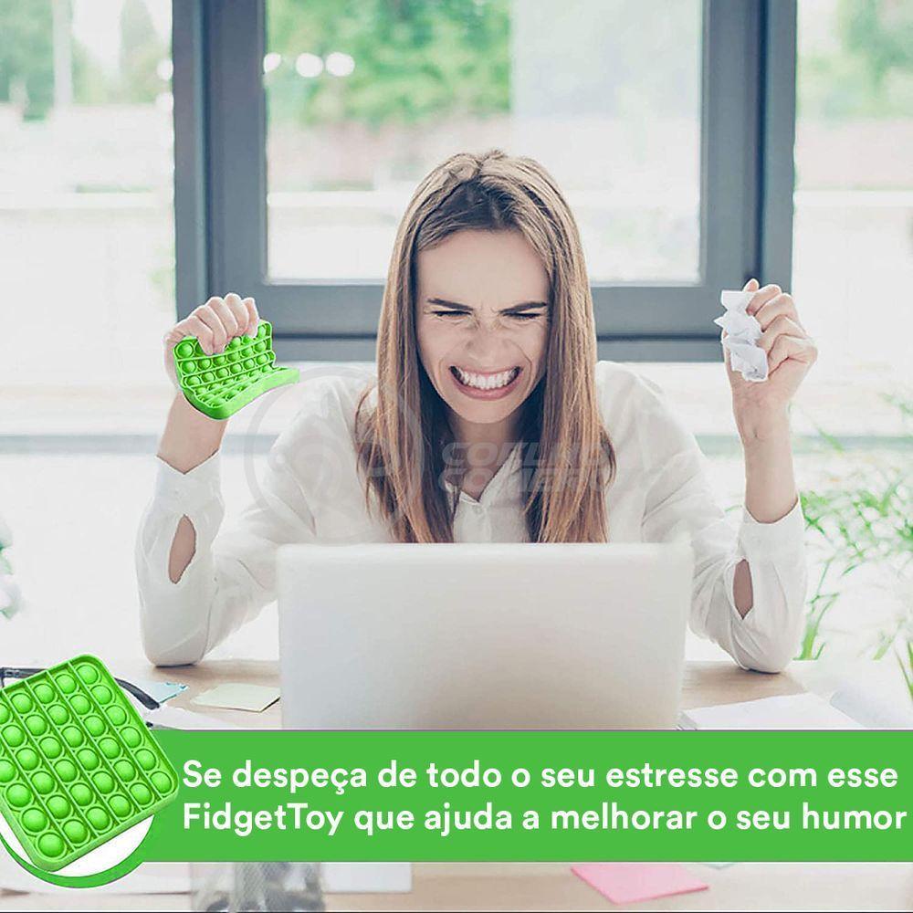 Pop It Anti Stress Ansiedade Estourar Bolha Sensor - Verde - 9