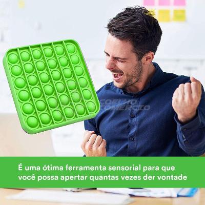 Pop It Anti Stress Ansiedade Estourar Bolha Sensor - Verde