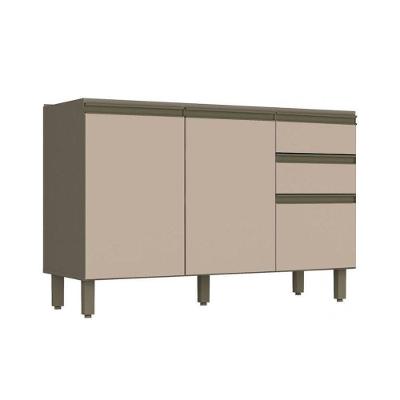 Módulo Cozinha Henn Connect Balcão  c/ 3 Portas e 2 Gavetas p/ Pia Duna/Cristal
