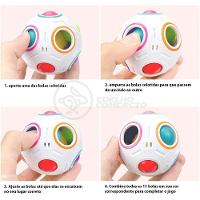 Football Fidget Cube Jogo Quebra Cabeça Infantil 12 Buracos