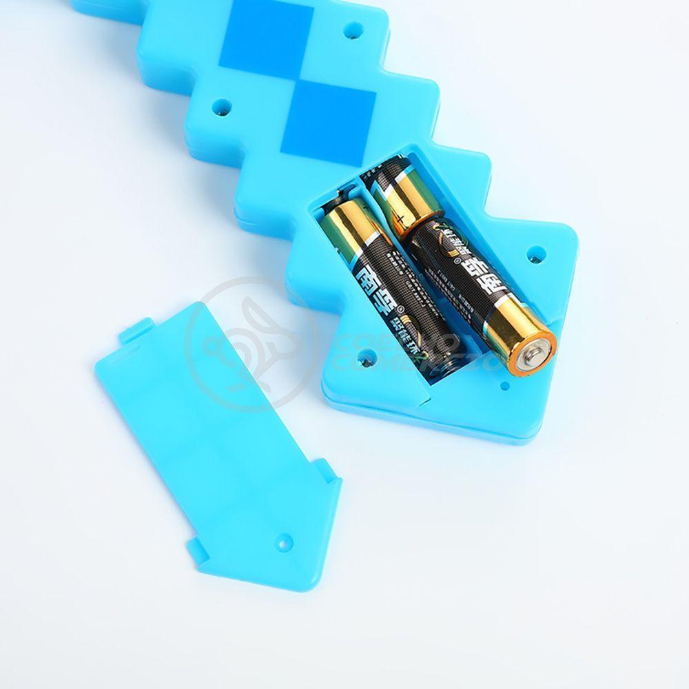 Kit Brinquedo Espada Pixel Minecraft 58cm C/Som Luz+3 Pilhas - 7