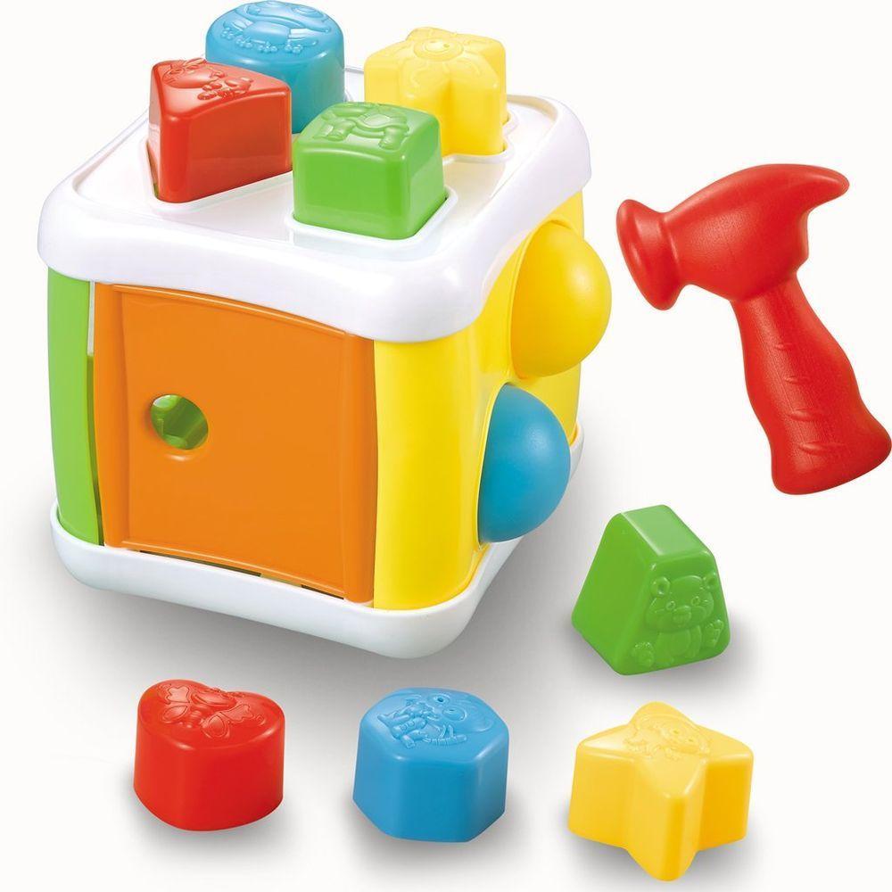 Brinquedo Educativo Cubo Encaixa Elementos 12 Peças - 1