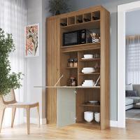 Armário c/Mesa Retrátil 3Pts Mu500 Naturalle Cristalo - 1