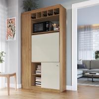 Armário c/Mesa Retrátil 3Pts Mu500 Naturalle Cristalo - 6