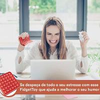 Pop It Quadrado Anti Stress Sensor Vermelho - 5