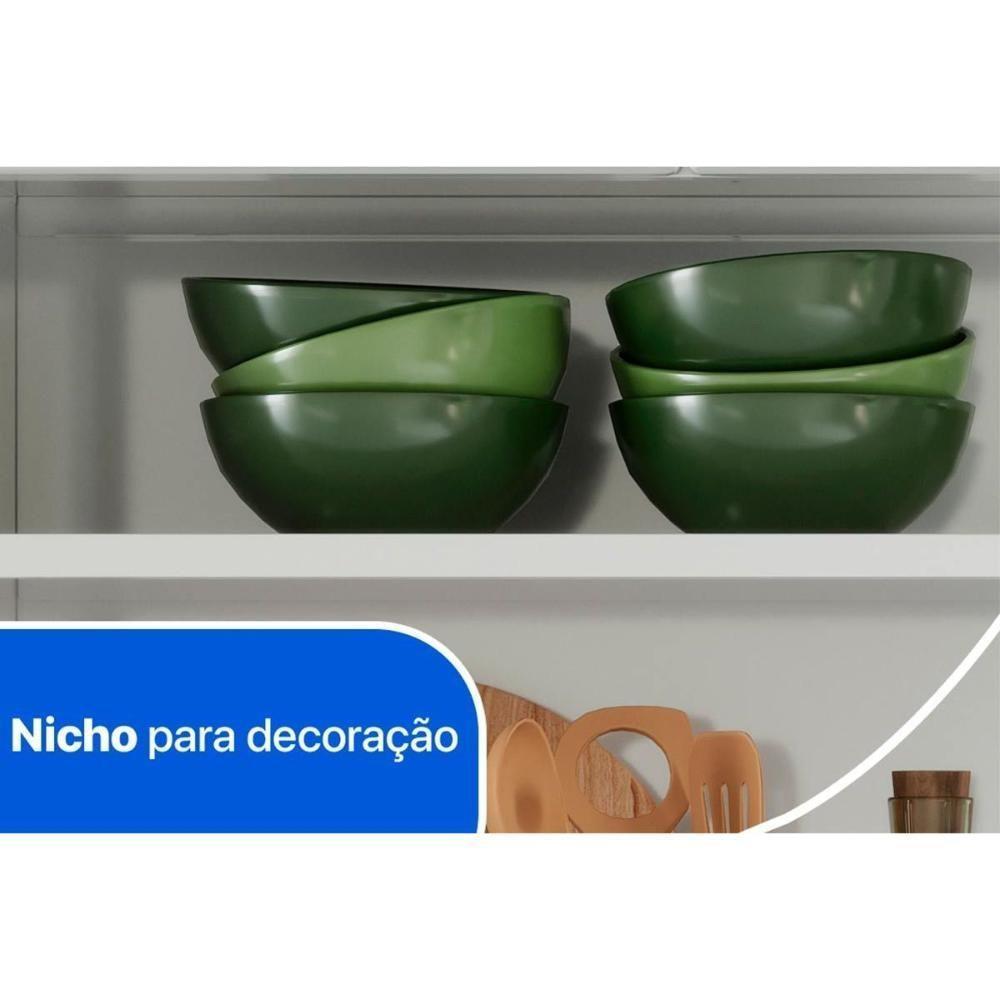 Armário de Cozinha Modulado Diamante Smart c/ 6 Portas e 1 Gaveta 105cm Branco - Telasul - 6