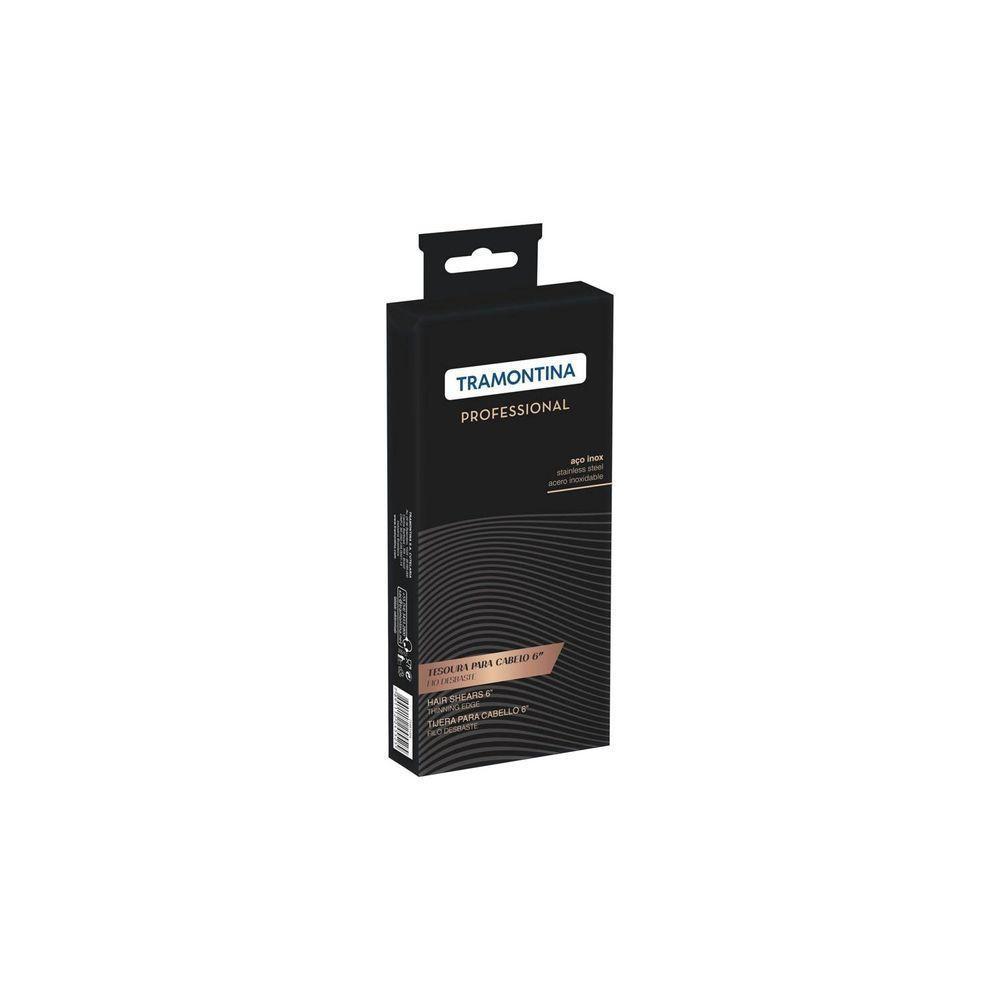 Tesoura Para Cabelo Tramontina Em Aço Inox Com Fio Desbaste E Apoio Fixo Para Dedo 6" Tramontina - 7