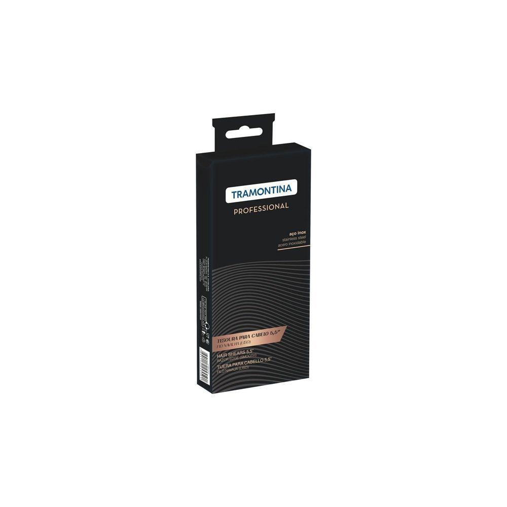 Tesoura Para Cabelo Tramontina Em Aço Inox Com Fio Navalha E Apoio Fixo Para Dedo 5,5" Tramontina - 7