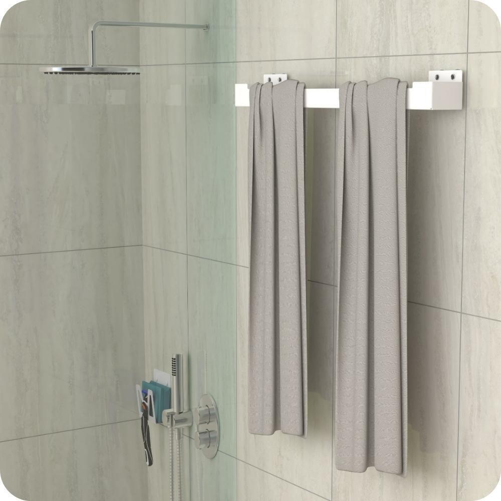 Porta Toalha Ventosa Banho Suporte Toalheiro Branco Elg - 8