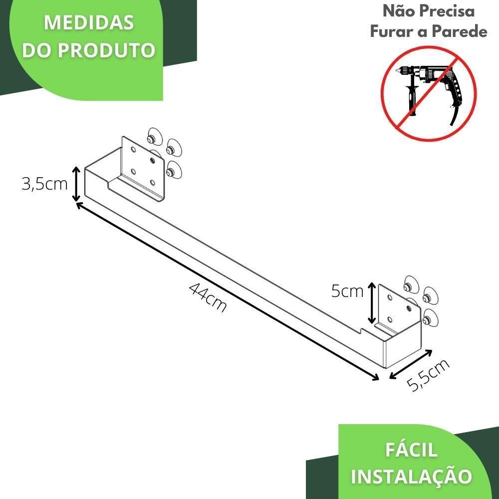 Porta Toalha Ventosa Banho Inox Suporte Toalheiro Elg - 6