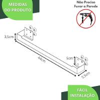 Porta Toalha Ventosa Banho Inox Suporte Toalheiro Elg - 6