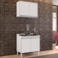 Kit Armário Aéreo Balcão Para Cooktop 02s Branco 80cm - 8