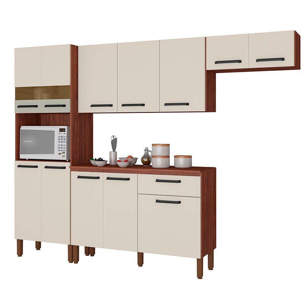 Cozinha Completa Com Balcão 12 Portas 1 Gaveta Off White - 1