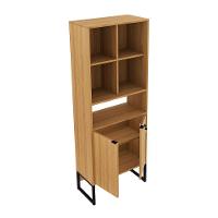 Armário Alto Com Chave Me4155 Mdp Amendoa preto - 3