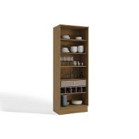 Módulo Cozinha Henn Americana Botanic M628 C- 2 Portas De Vidro E 1 Gaveta 50cm Nogueira-fendi - 6