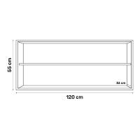 Armário De Cozinha Aéreo Andréia 120Cm 3 Portas Branco - 3