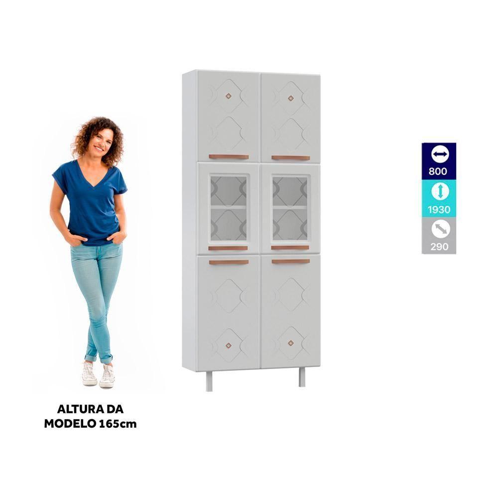 Armário Paneleiro Aço Telasul Mirage New Com Vidro Branco - 5