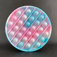 Pop It Tie Dye Circular Anti Stress Rosa E Azul - 3