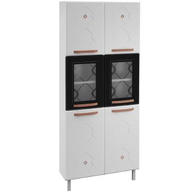 Armário Paneleiro Aço Telasul Mirage New Com Vidro Bco/pto