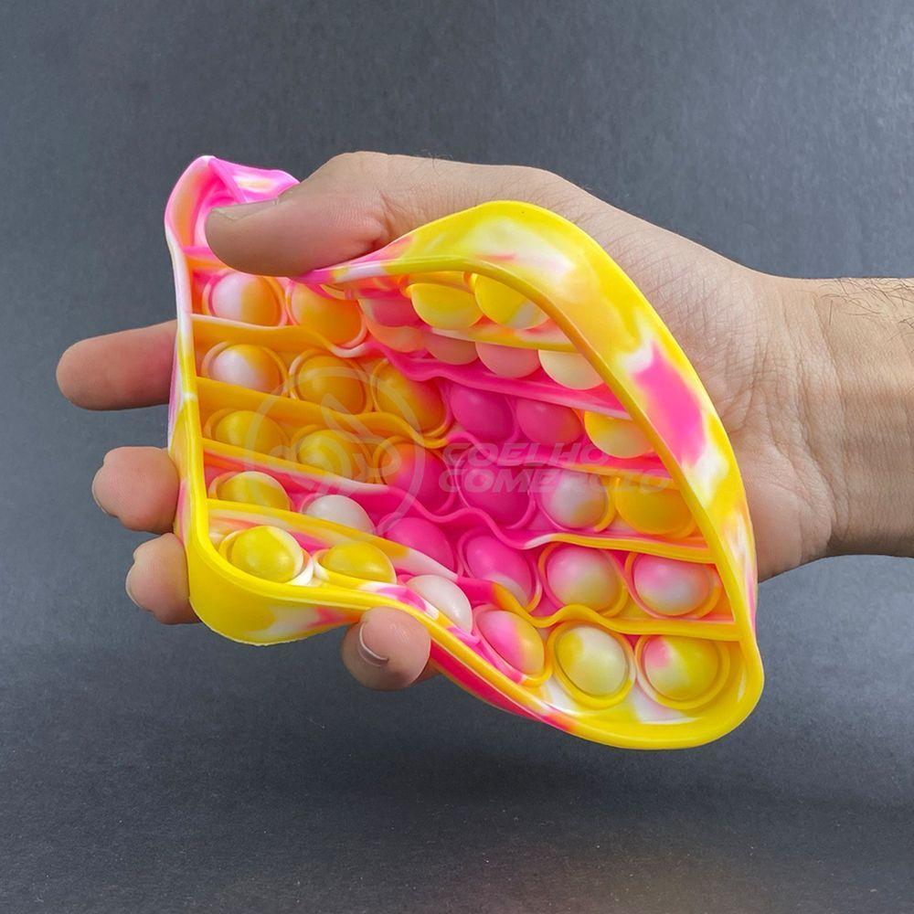 Pop It Tie Dye Quadrado Anti Stress Amarelo E Rosa - 2