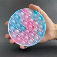 Pop It Tie Dye Circular Anti Stress Rosa E Azul - 4