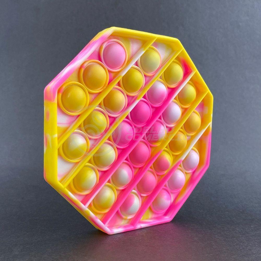 Pop It Tie Dye Anti Stress Sensor Amarelo E Rosa - 4