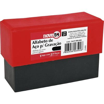 Alfabeto De Aço Punção 6Mm A-Z Para Gravação - Nove54