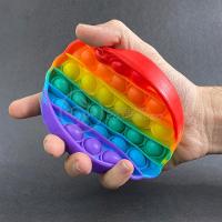 Pop It Circular Fidget Toy Anti Stress Ansiedade Arco Íris