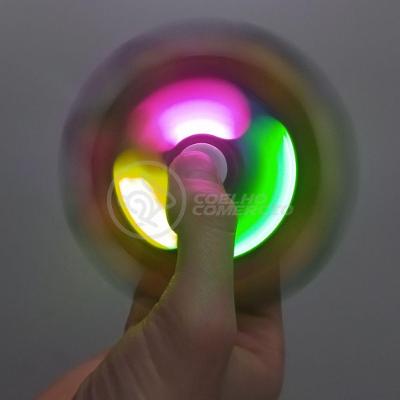 Hand Spinner Pop It Com Luz Led Anti Stress Azul