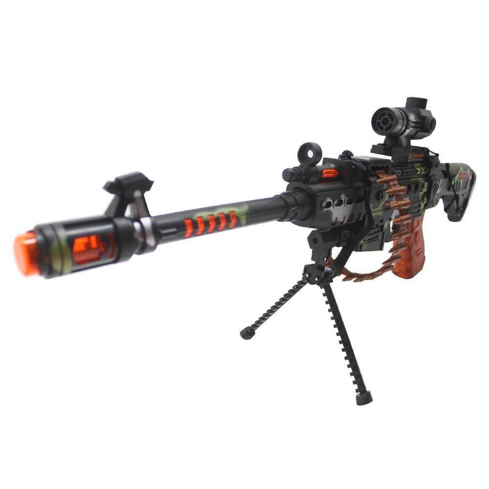 Metralhadora Arma De Brinquedo Mira à Laser Com Som E Luz - 4