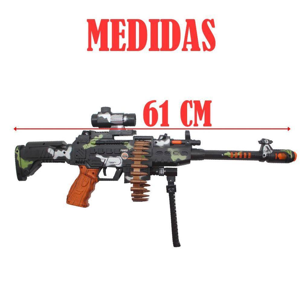 Metralhadora Arma De Brinquedo Mira à Laser Com Som E Luz - 6