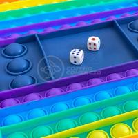 Tabuleiro Big Pop It Jogo Fidget Toy Anti Stress Arco Íris. - 5