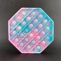 Pop It Tie Dye Octogonal Anti Stress Azul E Rosa - 1