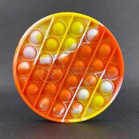 Pop It Tie Dye Circular Anti Stress Laranja E Amarelo - 1