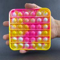 Pop It Tie Dye Quadrado Anti Stress Amarelo E Rosa - 1