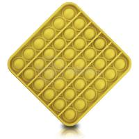 Pop It Quadrado Fidget Toy Anti Stress Ansiedade Amarelo Nº3 - 1