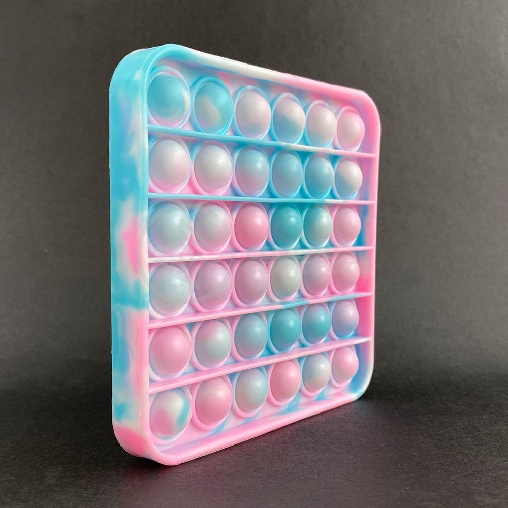 Pop It Tie Dye Quadrado Anti Stress Azul E Rosa - 1