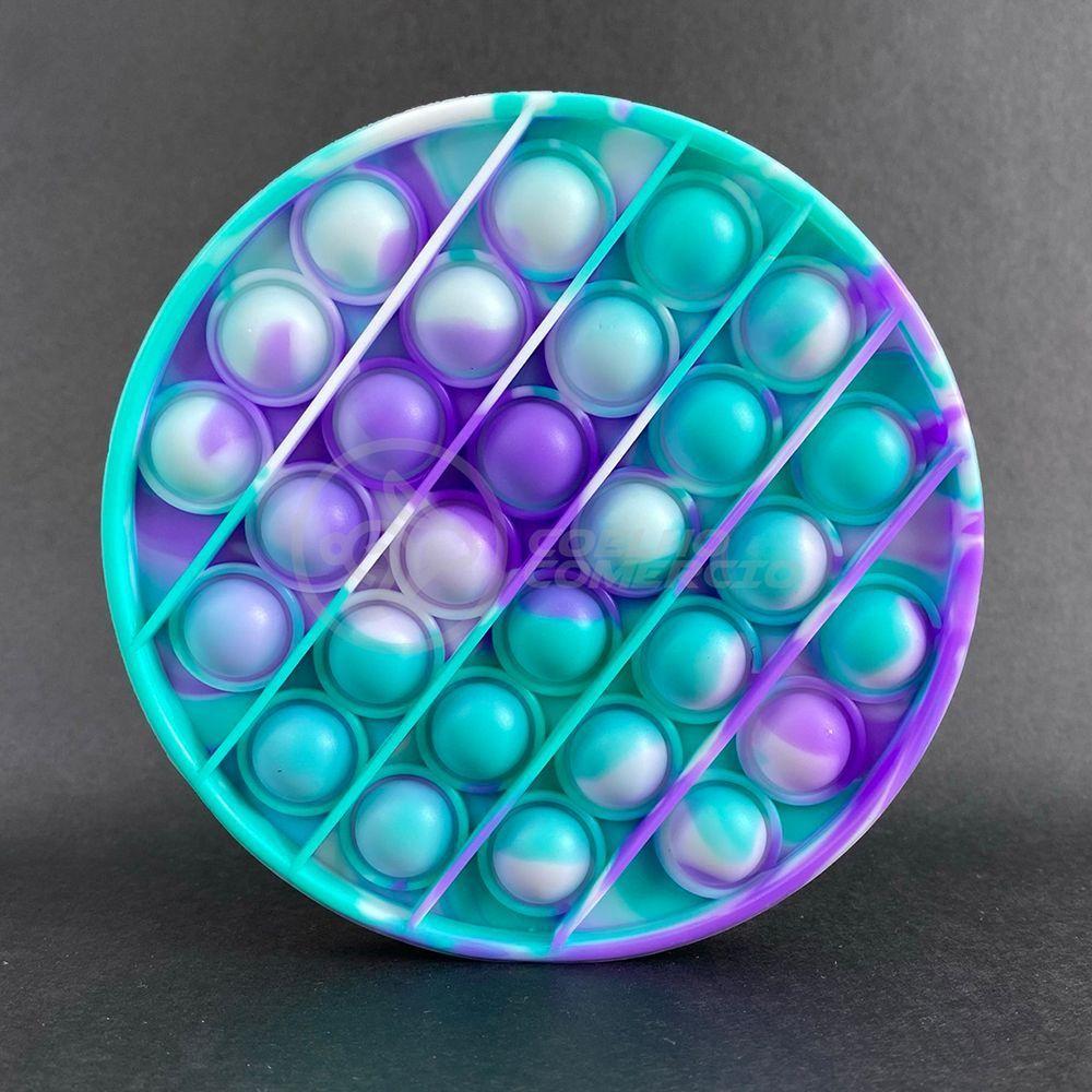 Pop It Tie Dye Circular Anti Stress Roxo E Verde - 2