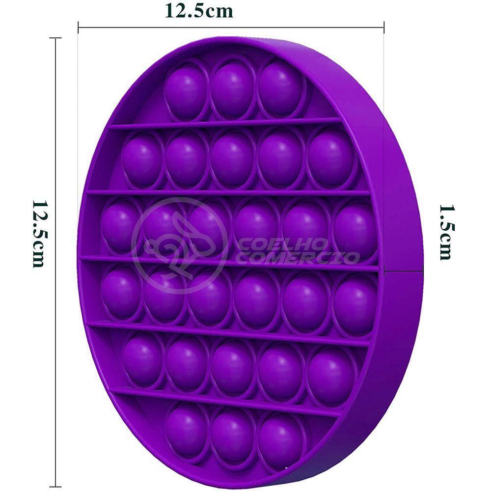 Pop It Circular Anti Stress Estourar Bolha Roxo - 4
