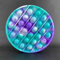 Pop It Tie Dye Circular Anti Stress Roxo E Verde - 5