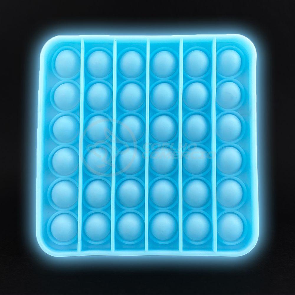 Pop It Brilha No Escuro Fluorescente Anti Stress Azul - 3