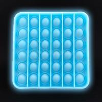 Pop It Brilha No Escuro Fluorescente Anti Stress Azul - 3