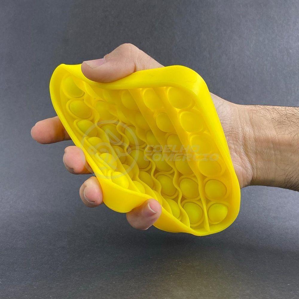Pop It Quadrado Fidget Toy Anti Stress Ansiedade Amarelo Nº9 - 2