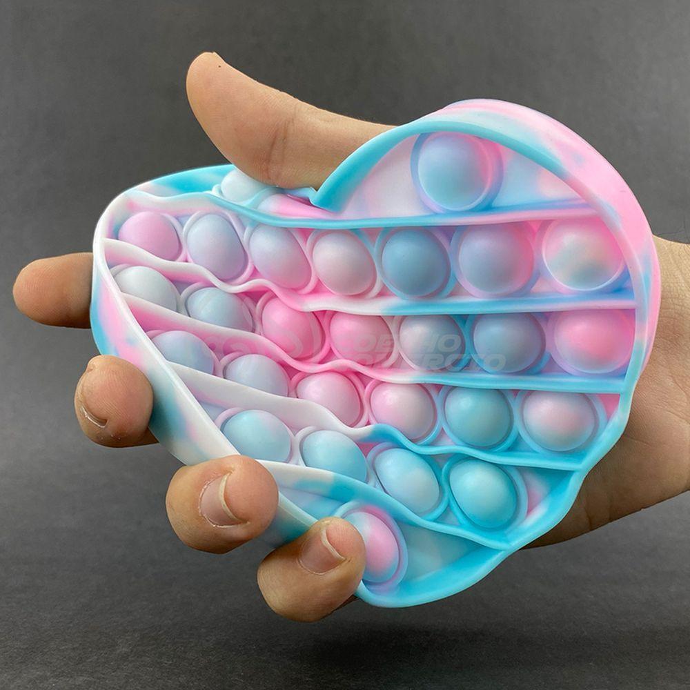 Pop It Tie Dye Coração Anti Stress Rosa E Azul - 2