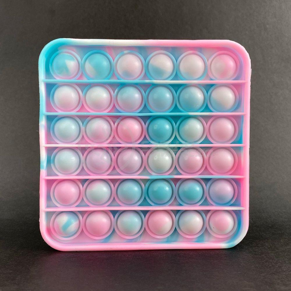 Pop It Tie Dye Quadrado Anti Stress Azul E Rosa - 1