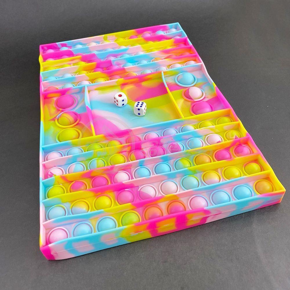 Pop It Anti Stress Tie Dye Rosa, Azul E Amarelo - 3