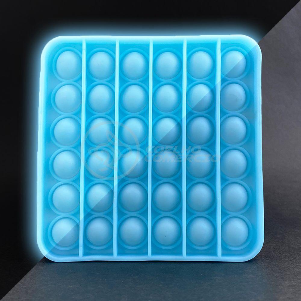 Pop It Brilha No Escuro Fluorescente Anti Stress Azul - 3