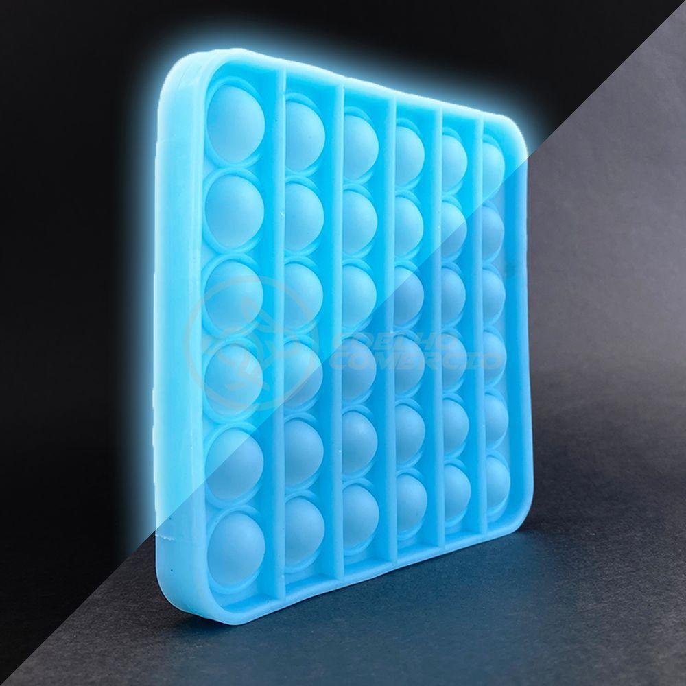 Pop It Brilha No Escuro Fluorescente Anti Stress Azul - 4