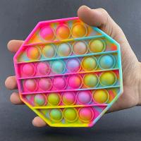 Pop It Tie Dye Anti Stress Amarelo, Azul E Rosa - 4