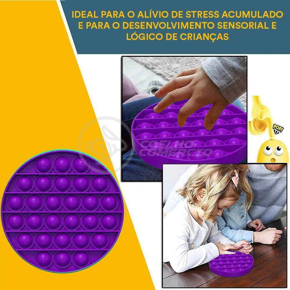 Pop It Circular Anti Stress Estourar Bolha Roxo - 2